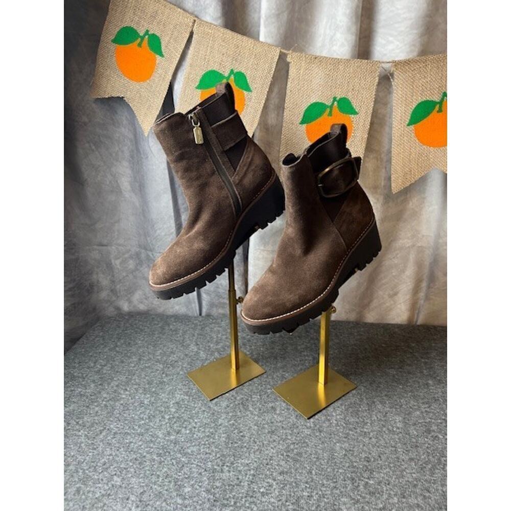 Blondo Womens Dakota Java Brown Suede Waterproof Heel Boot sz 6.5